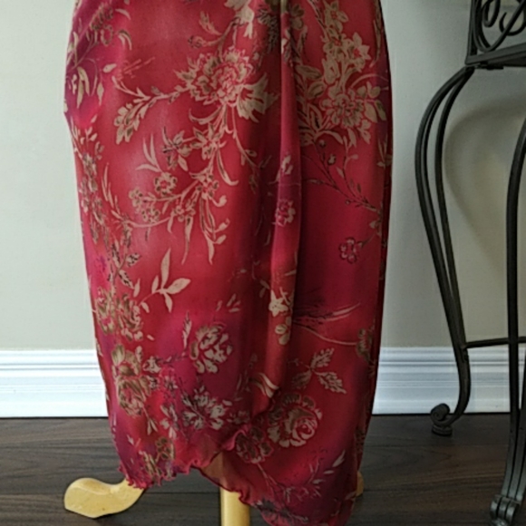 COPY - Great Floral Wrap Style Dress M - Picture 3 of 5